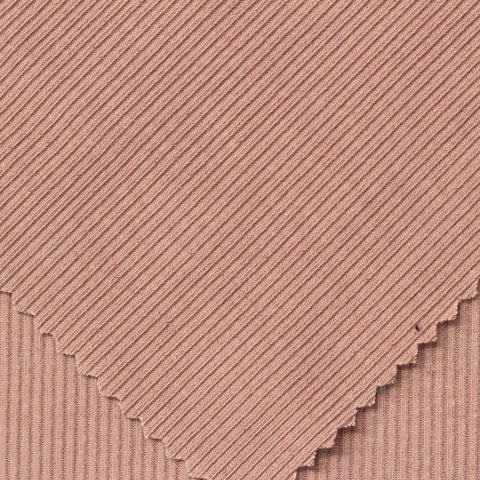 Polyester Stretch Rib Knit Fabric, 310 gsm, 140 cm — Pink