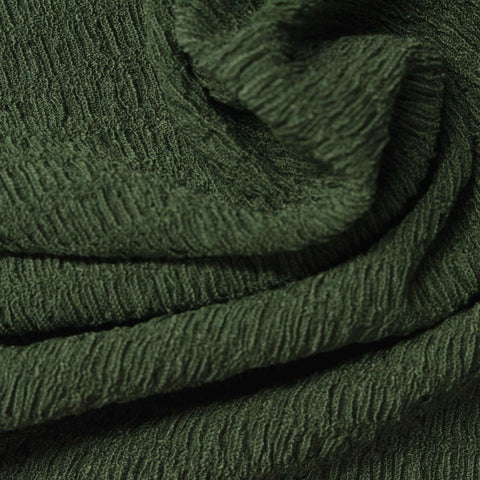 Polyester Stretch Crepe Fabric, 220 gsm, 130 cm — Green
