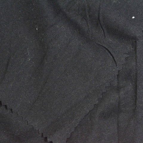 Polyester Cotton Jersey Knit Fabric, 185 gsm, 180 cm — Black