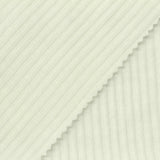 Brushed Polyester Viscose Stretch Rib Knit Fabric, 270 gsm, 150 cm — White — photo 1