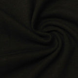 Brushed Cotton Polyester Interlock Knit Fabric, 280 gsm — Black — photo 1