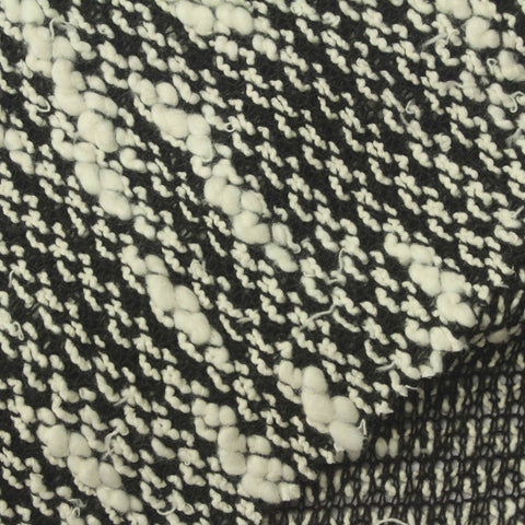 Black Marl Chunky Knit, Cotton-Poly, 280 gsm, 174 cm