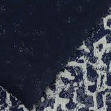 Jacquard Polyester Viscose Stretch Knit Fabric, 350 gsm, 155 cm — Navy — photo 1