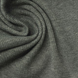 Heathered Grey Marl Rib Knit, Polyester, 260 gsm — photo 1