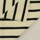 Black Vertical-Stripe Jersey Knit, Cotton-Poly, 260 gsm — photo 1
