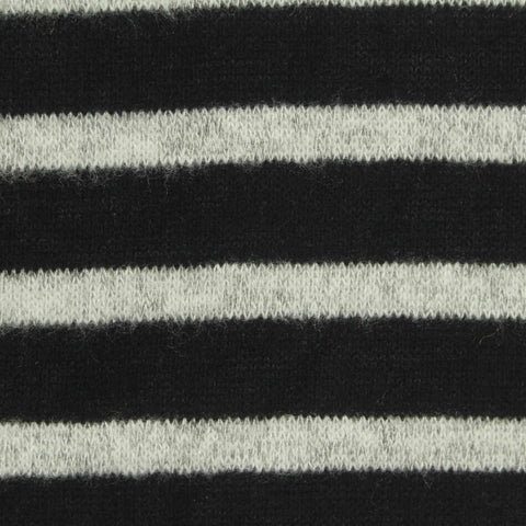 Black Zebra Chunky Knit, Viscose-Poly, 190 gsm