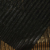 Gold Vertical-Stripe Rib Knit, Polyester — photo 1