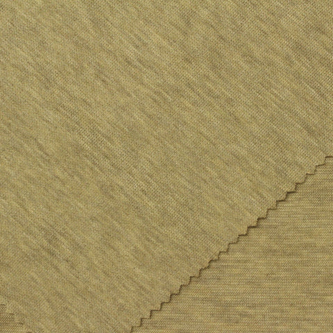 Polyester Viscose Stretch Rib Knit Fabric, 200 gsm, 158 cm — Khaki