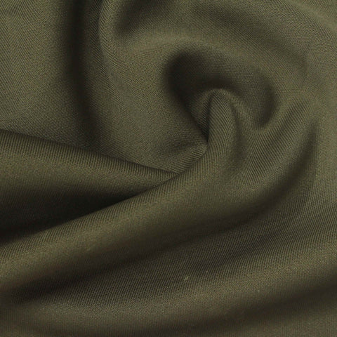 Modal Polyester Stretch Scuba Knit Fabric, 260 gsm, 165 cm — Khaki