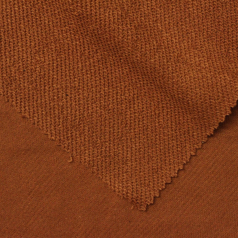 Polyester Cotton French Terry Fabric, 248 gsm — Brown