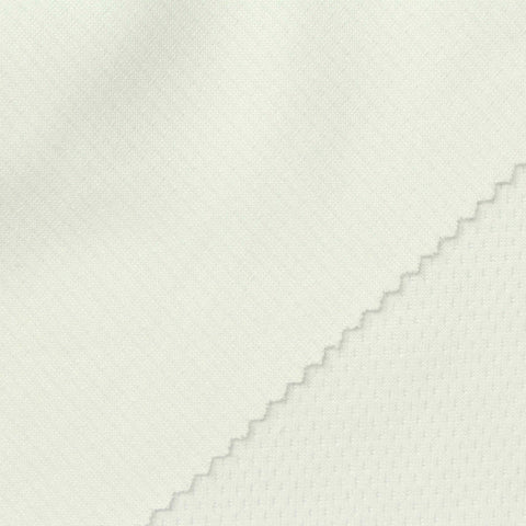 Striped 100% Polyester Birdseye Knit Fabric, 220 gsm, 180 cm — White