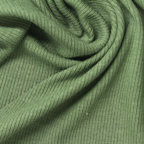 Sage Rib Knit, Viscose