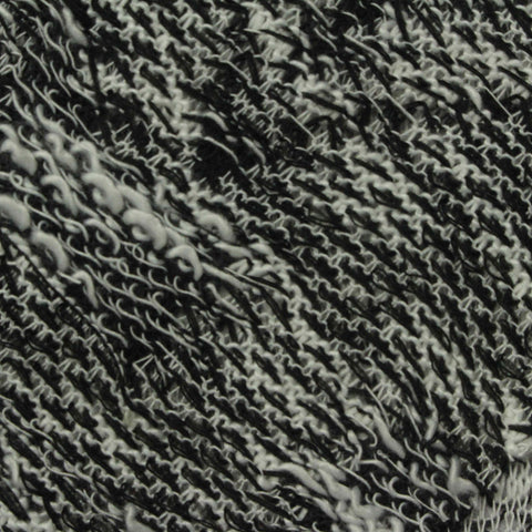 Black Abstract Chunky Knit, Polyester, 198 gsm