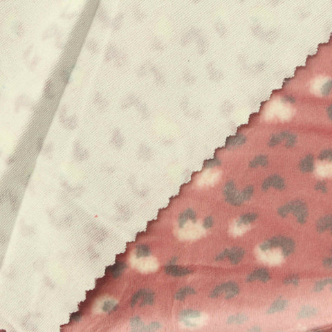 Pink Leopard Knit, Polyester, 260 gsm