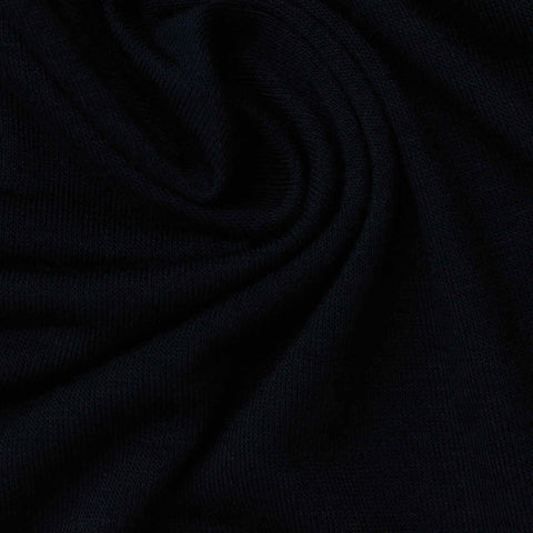 Viscose Stretch Jersey Knit Fabric, 148 gsm, 170 cm — Black