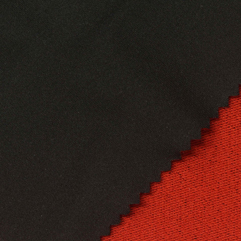 Polyester Stretch French Terry Fabric, 245 gsm, 152 cm — Red