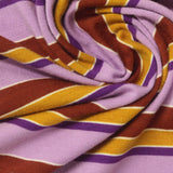 Light Purple Horizontal-Stripe Jersey Knit, Poly-Viscose — photo 1