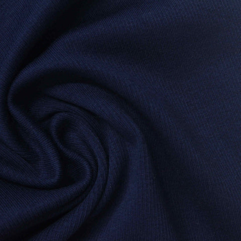Dark Navy Ribbed Rib Knit, Cotton