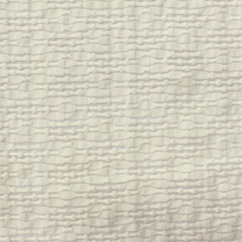 Jacquard 100% Polyester Knit Fabric, 100 gsm, 130 cm — White