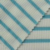 Blue Horizontal-Stripe Knit, Poly-Viscose, 225 gsm — photo 1