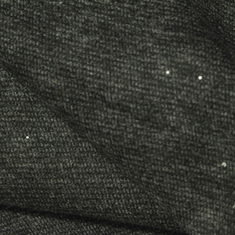 Dark Grey Marl Piqué Knit, Polyester, 460 gsm