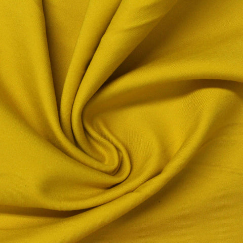 Viscose Nylon Stretch Ponte Knit Fabric, 447 gsm, 160 cm — Yellow