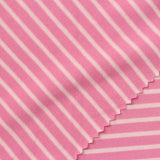 Pink Horizontal-Stripe Jersey Knit, Poly-Viscose, 190 gsm — photo 1