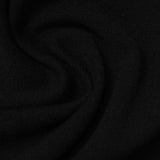 Polyester Stretch Linen-Look Fabric, 210 gsm, 158 cm — Black — photo 1