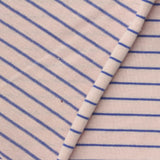 Blue Horizontal-Stripe Jersey Knit, Cotton, 140 gsm — photo 1