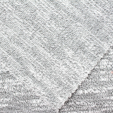 Grey Marl Jersey Knit, Polyester, 300 gsm