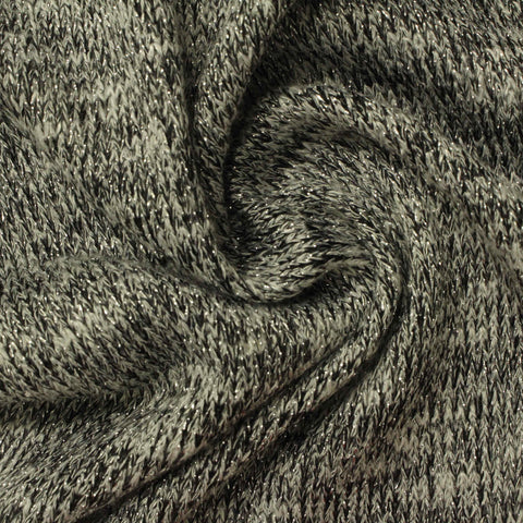 Black Marl Knit, Viscose-Poly