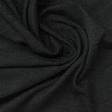 Tencel Lyocell Polyester Blend Rib Knit Fabric, 150 gsm, 150 cm — Black — photo 1
