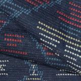 Blue Geometric Interlock Knit, Poly-Viscose, 285 gsm — photo 1