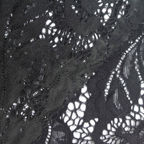 Black Floral Lace, Nylon, 160 gsm