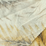 Brown Tropical-Leaf Jersey Knit, Linen-Cotton — photo 1