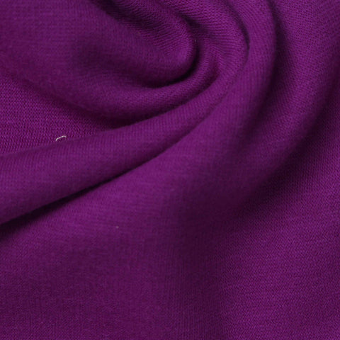 Cotton Polyester Stretch Velvet Fabric, 300 gsm, 165 cm — Purple