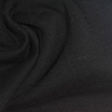 Brushed Cotton Polyester French Terry Fabric, 270 gsm, 180 cm — Black — photo 1
