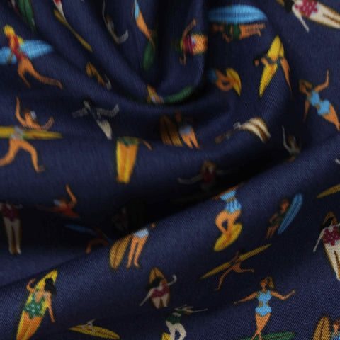100% Cotton Poplin Fabric, 100 gsm, 150 cm — Navy