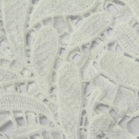White Floral Knit, Polyester, 260 gsm