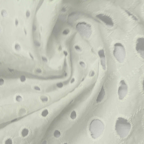 Cream Eyelet Woven, Cotton