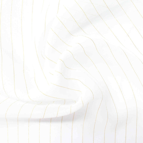 Light Yellow Vertical-Stripe Chiffon, Polyester