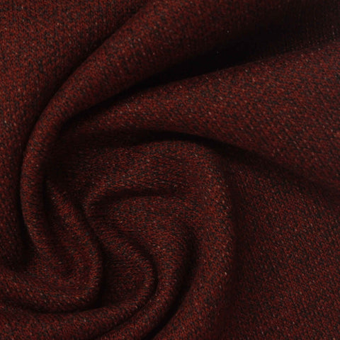 Brown Marl French Terry, Cotton-Poly, 330 gsm