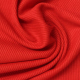 Polyester Viscose Stretch Rib Knit Fabric, 200 gsm — Red — photo 1