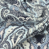 Navy Geometric Poplin, Viscose — photo 1