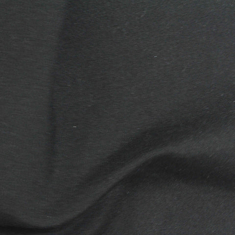 Viscose Nylon Stretch Ponte Knit Fabric, 420 gsm, 155 cm — Black