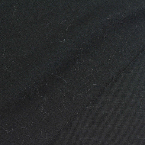 Cotton Polyester Stretch Jersey Knit Fabric, 160 gsm, 180 cm — Black
