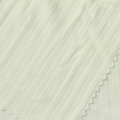 Viscose Stretch Rib Knit Fabric, 158 gsm, 140 cm — White