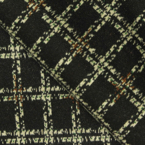 Dark Grey Plaid Jacquard, Polyester, 390 gsm