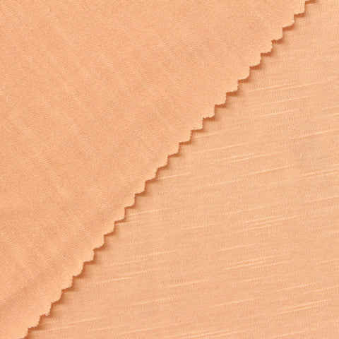 Light Orange Heather Jersey Knit, Poly-Viscose