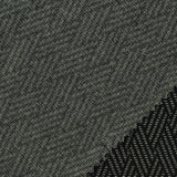 Black Herringbone Interlock Knit, Poly-Viscose, 330 gsm — photo 1